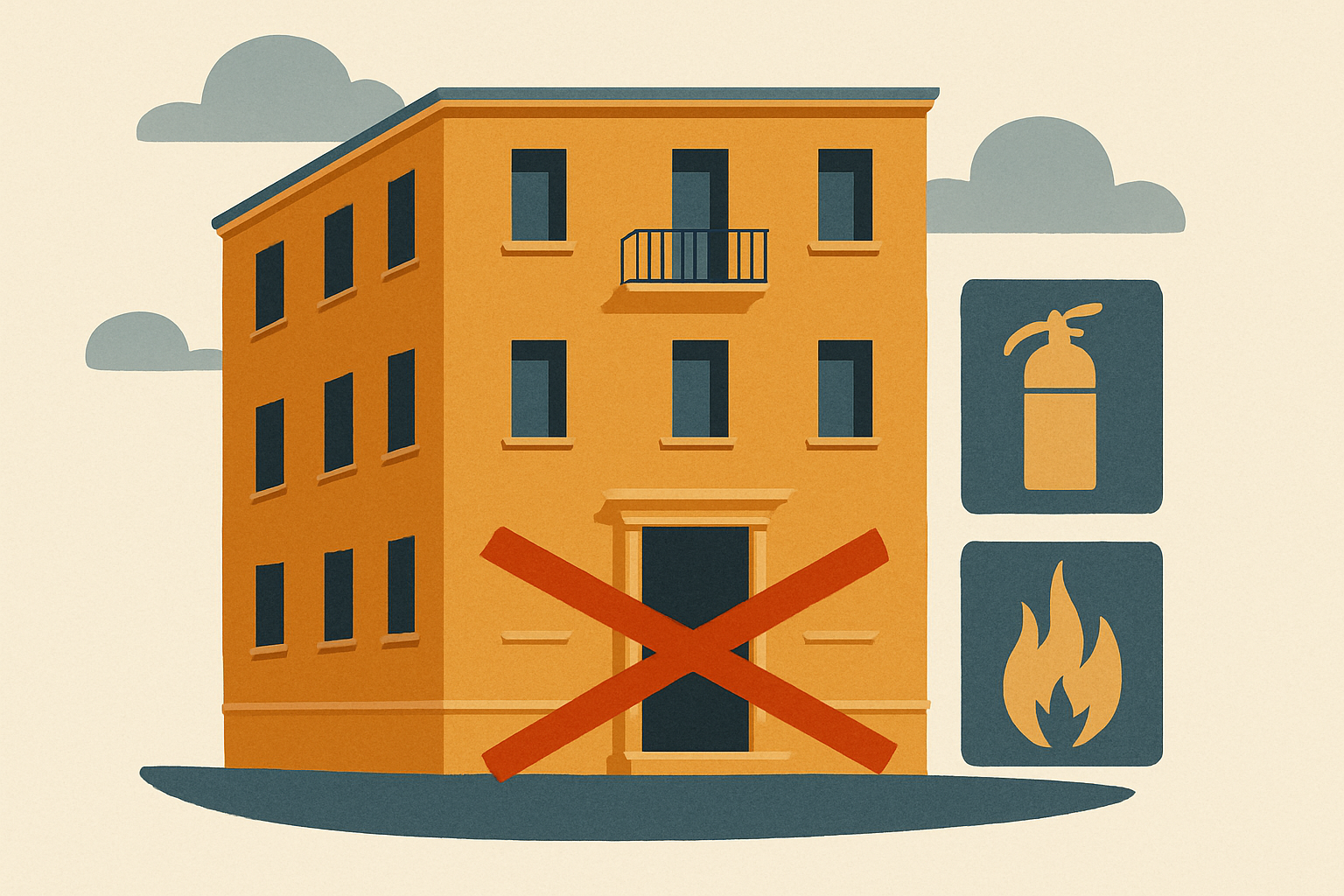 Inagibilità per rischio incendio: cosa succede in condominio