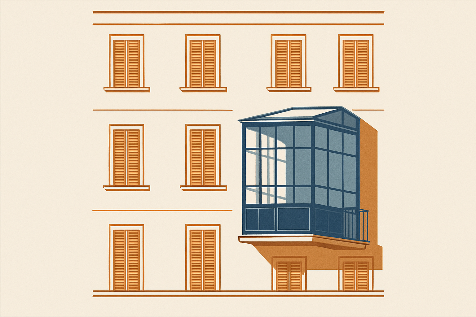 Veranda sul balcone: quando il decoro architettonico non basta