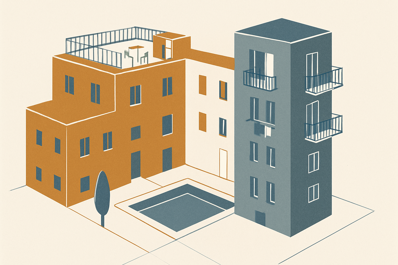 Cortili, piscine e lastrici: quando sono davvero parti comuni?